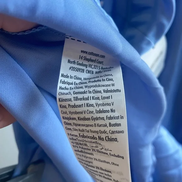 Host Pick Light blue Cotton On midi satin look skirt NWT summer style size XL - Picture 7 of 9